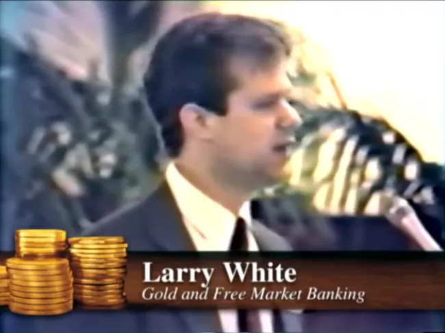 Lawrence H. White speaking at the Mises Institute's Capitol Hill Gold Standard Conference, November 1983